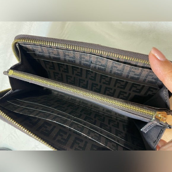 Fendi Brown Zucchino PVC Zippy Long Wallet 🤎 - Picture 10 of 16